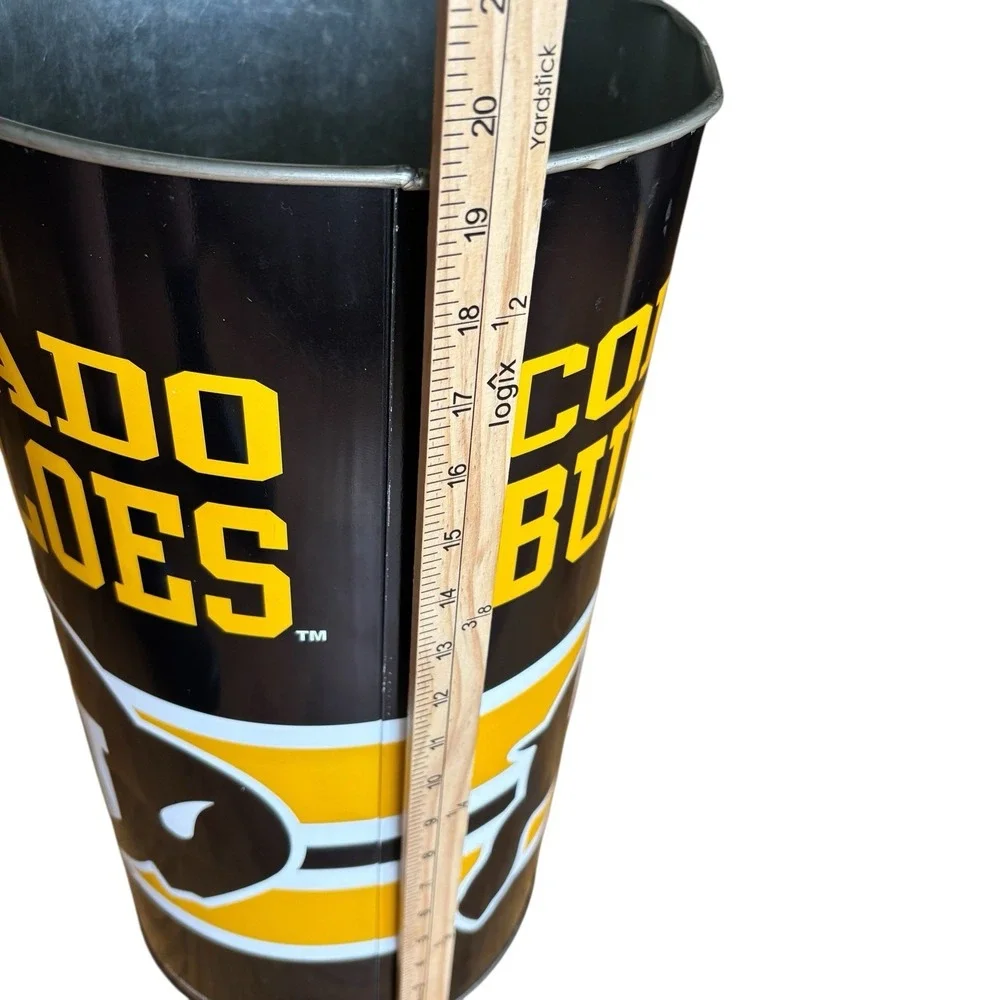RARE‎ Vintage 1980s Colorado Buffaloes Metal Garbage Trash Can 19.5